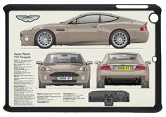 Aston Martin V12 Vanquish 2002-07 Small Tablet Covers